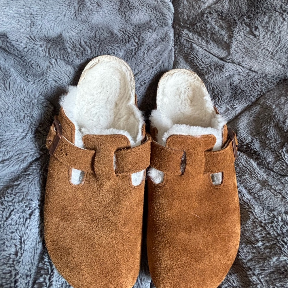 Men’s Boston Birkenstock Shearling Clogs